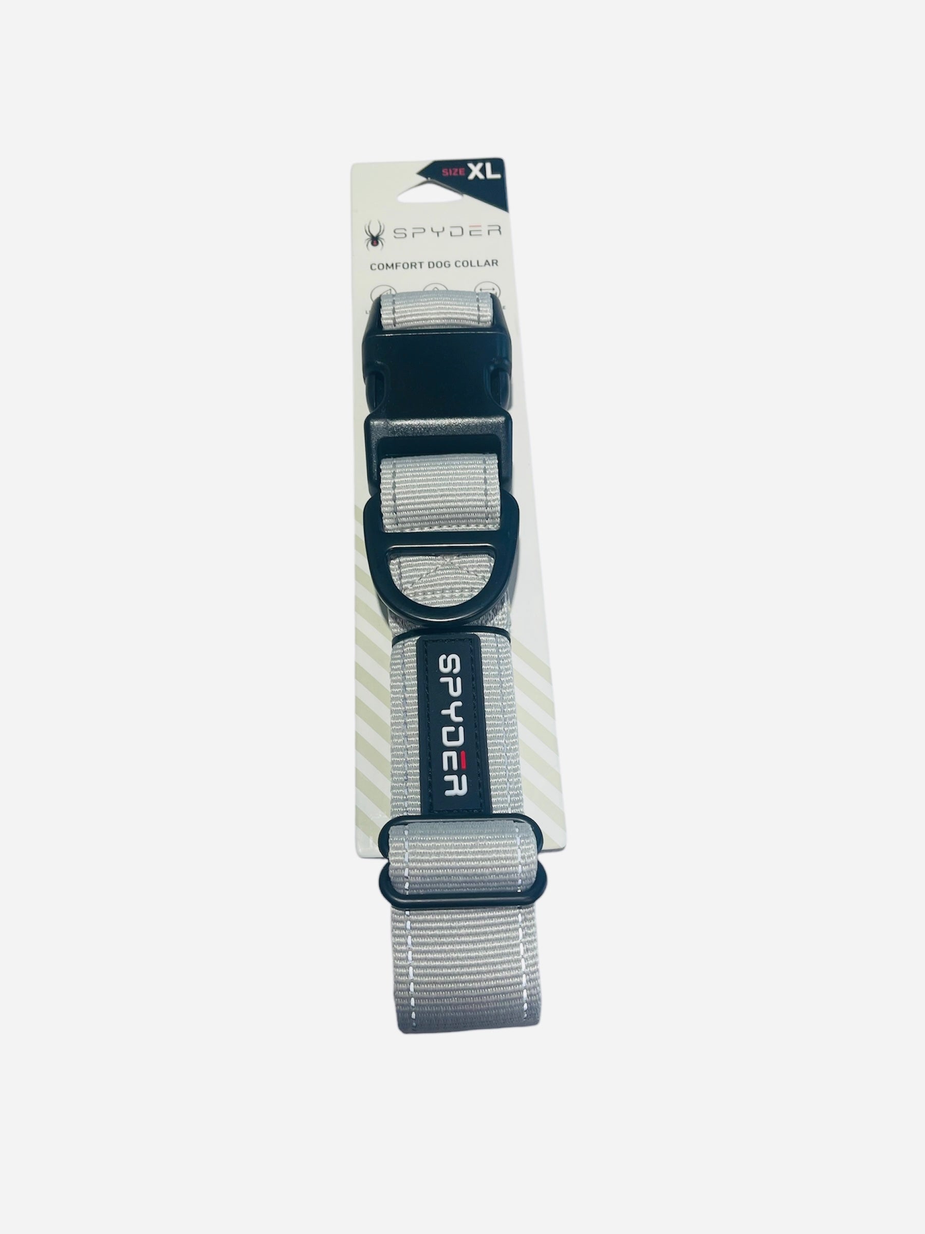 spyder comfort dog collar gray color