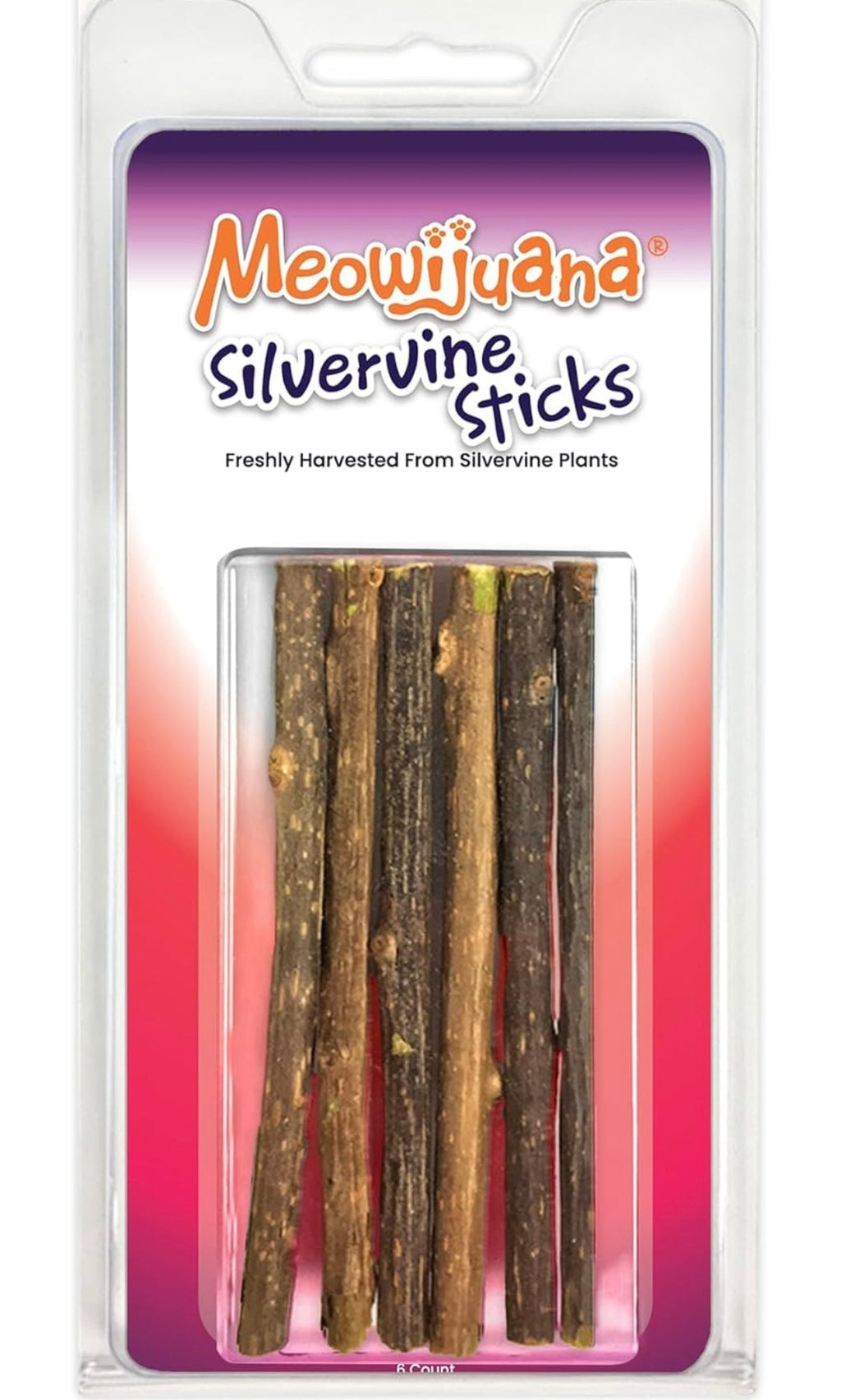 Meowijuana | Silvervine Sticks | Organic | Perfect for Cat Toys | Grown in North America | Feline and Cat Lover Approved