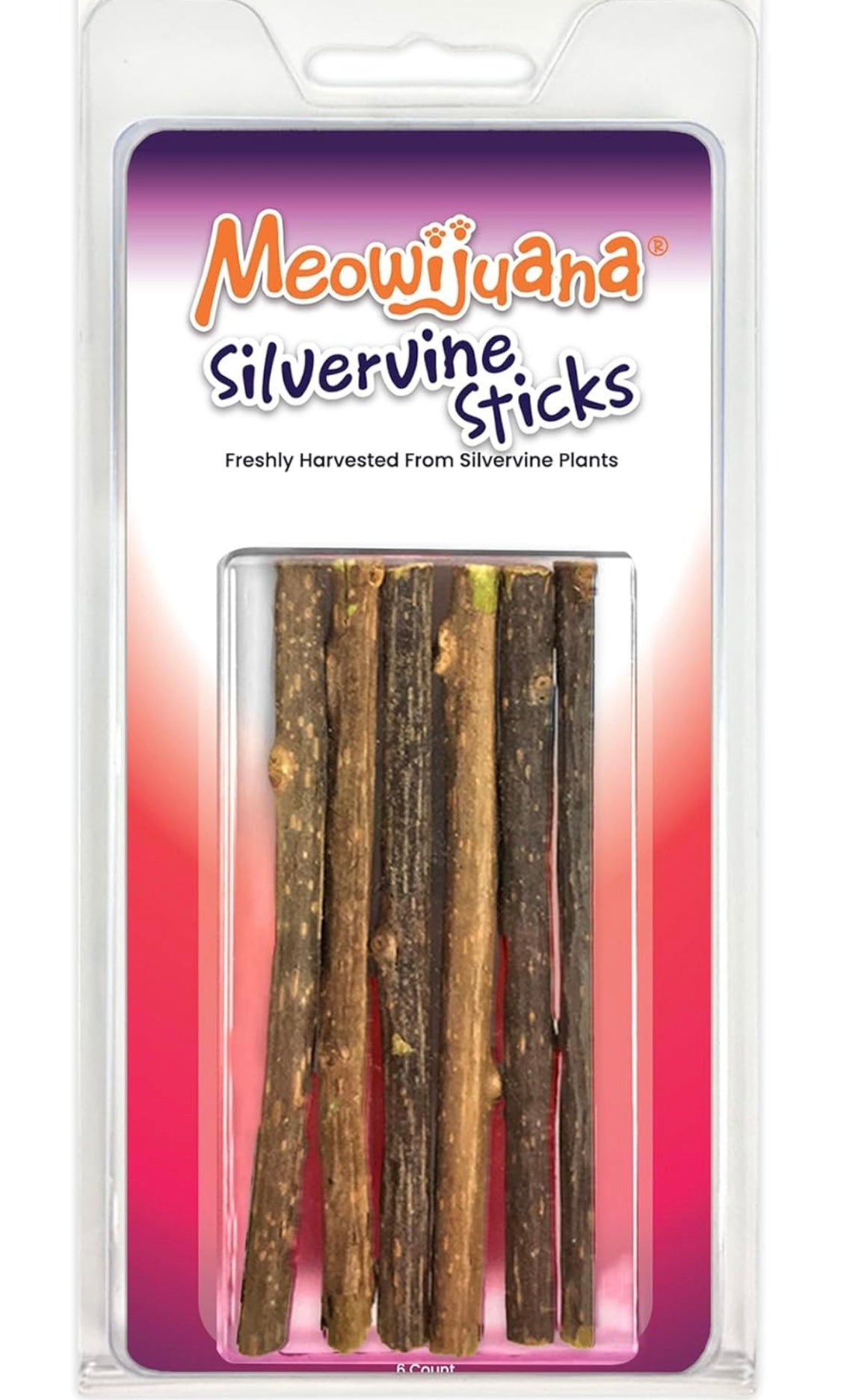 Meowijuana | Silvervine Sticks | Organic | Perfect for Cat Toys | Grown in North America | Feline and Cat Lover Approved