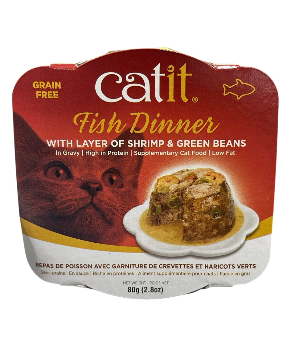 Catit Fish Dinner with shrimp and green beans 2.8 oz