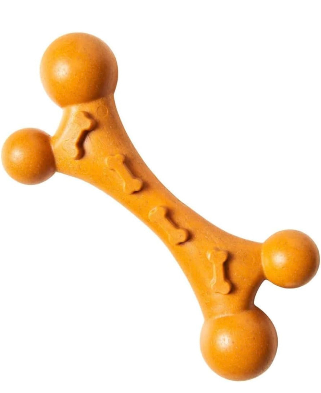 SPOT Bam-Bones Nubby Bone - Made with Strong Bamboo Fiber, Durable Long Lasting Chew Toy for Light to Moderate Chewers for Dogs & Teething Puppies Under 40lbs, 7in Allergen Free Peanut Butter Flavor