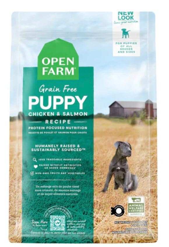 OPEN FARM GRAIN FREE DRY PUPPY FOOD - CHICKEN & SALMON 4 lbs