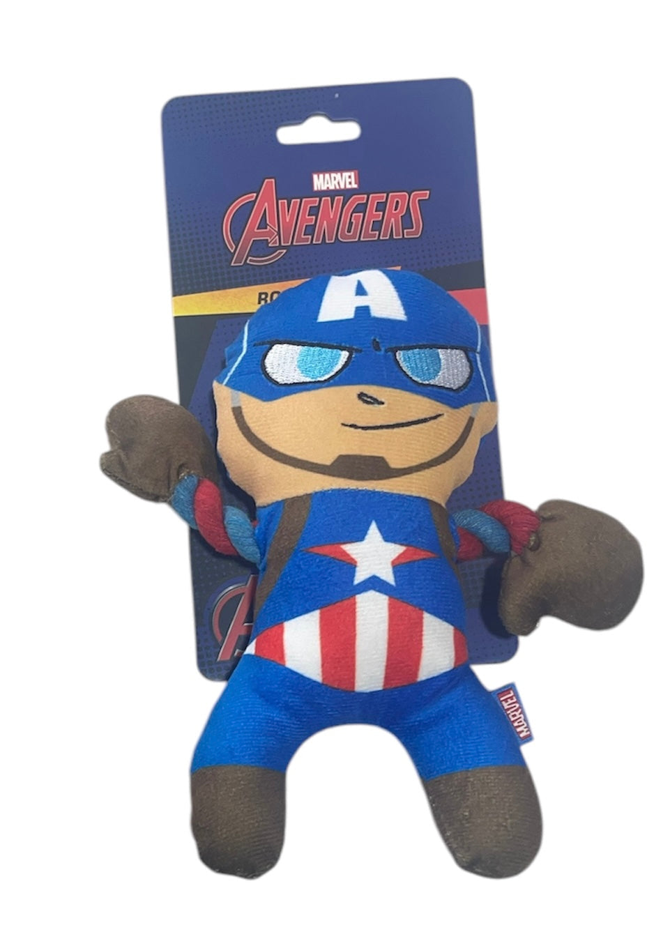 avengers marvel rope dog toy squeaker