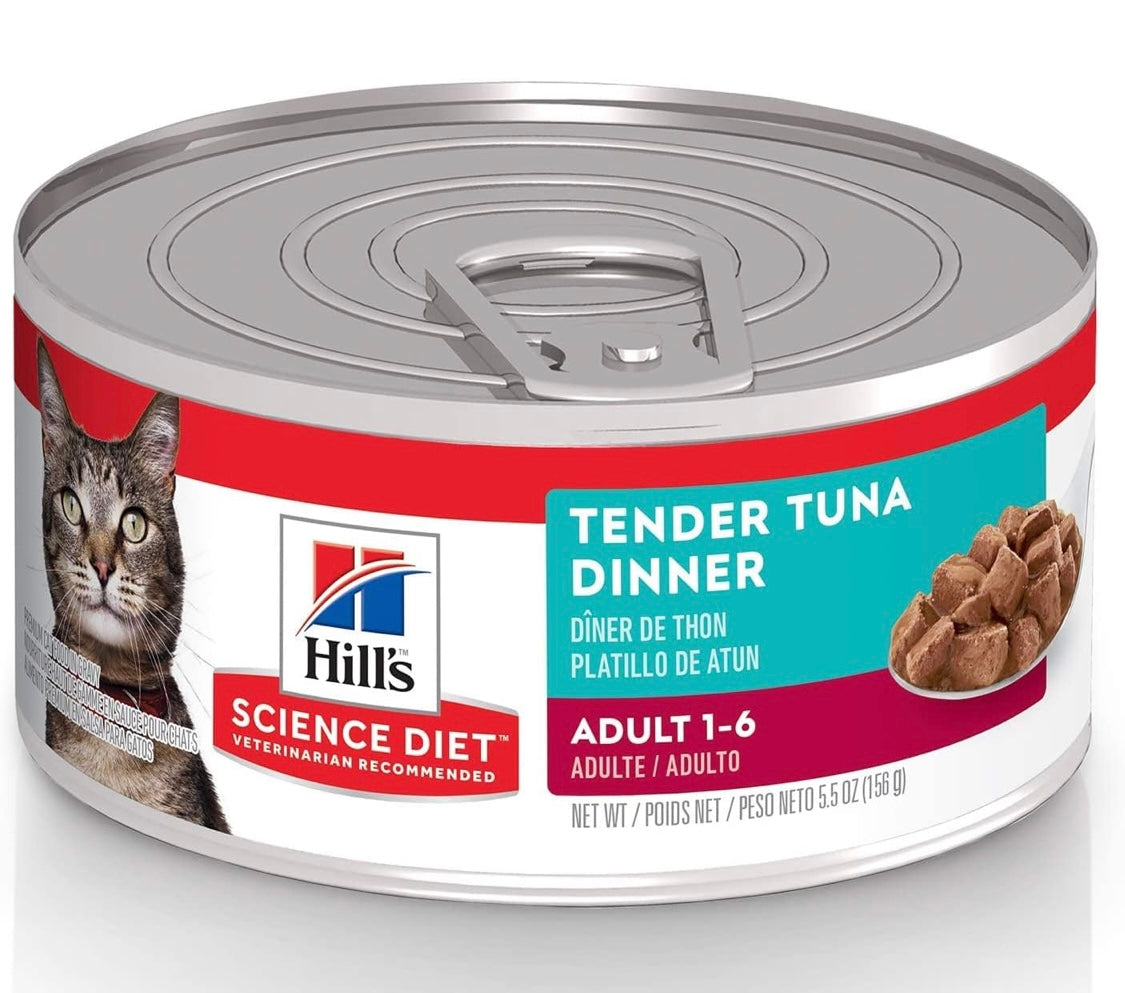 Hill's Science Diet Adult 1-6, Adult 1-6 Premium Nutrition, Wet Cat Food, Tuna Stew, 5.5 oz