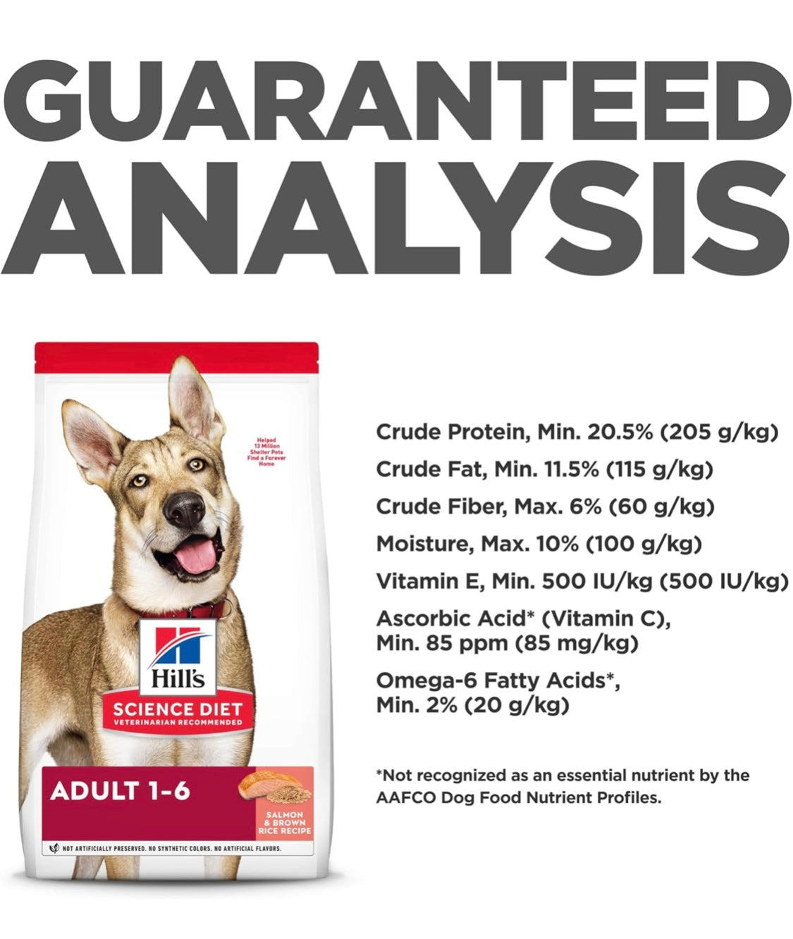 Hill's Science Diet Adult 1-6, Adult 1-6 Premium Nutrition, Dry Dog Food, Salmon & Brown Rice, 33 lb Bag