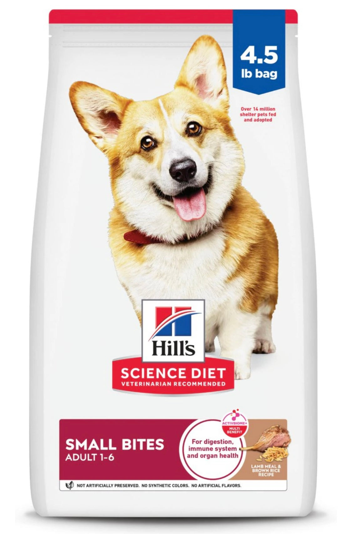 Hill's Science Diet Adult Small Bites Lamb Meal & Brown Rice Recipe Dry Dog Food, 4.5-lb bag