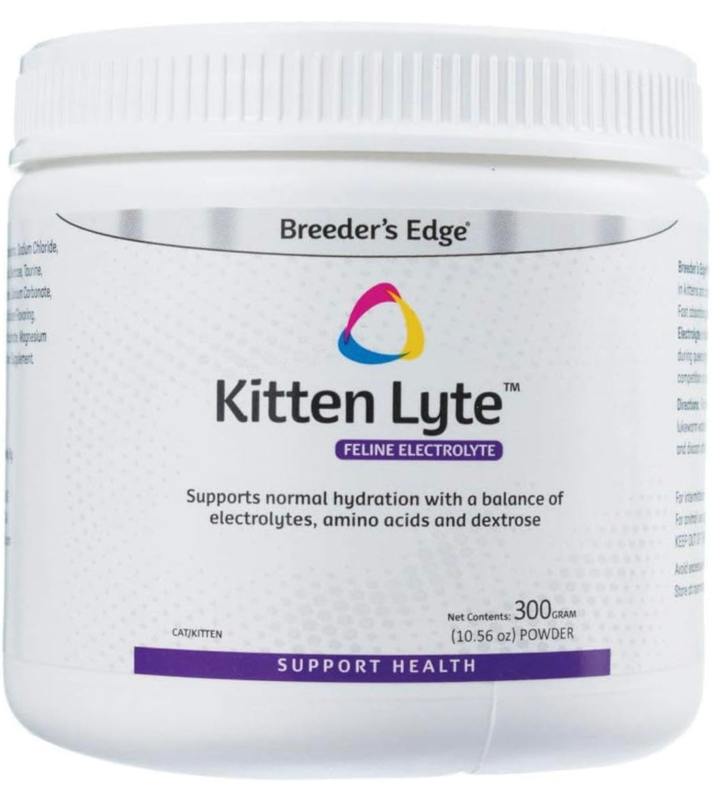 Breeder's Edge Kitten Lyte- Feline Electrolyte Supplement for Cats and Kittens- 300 gm