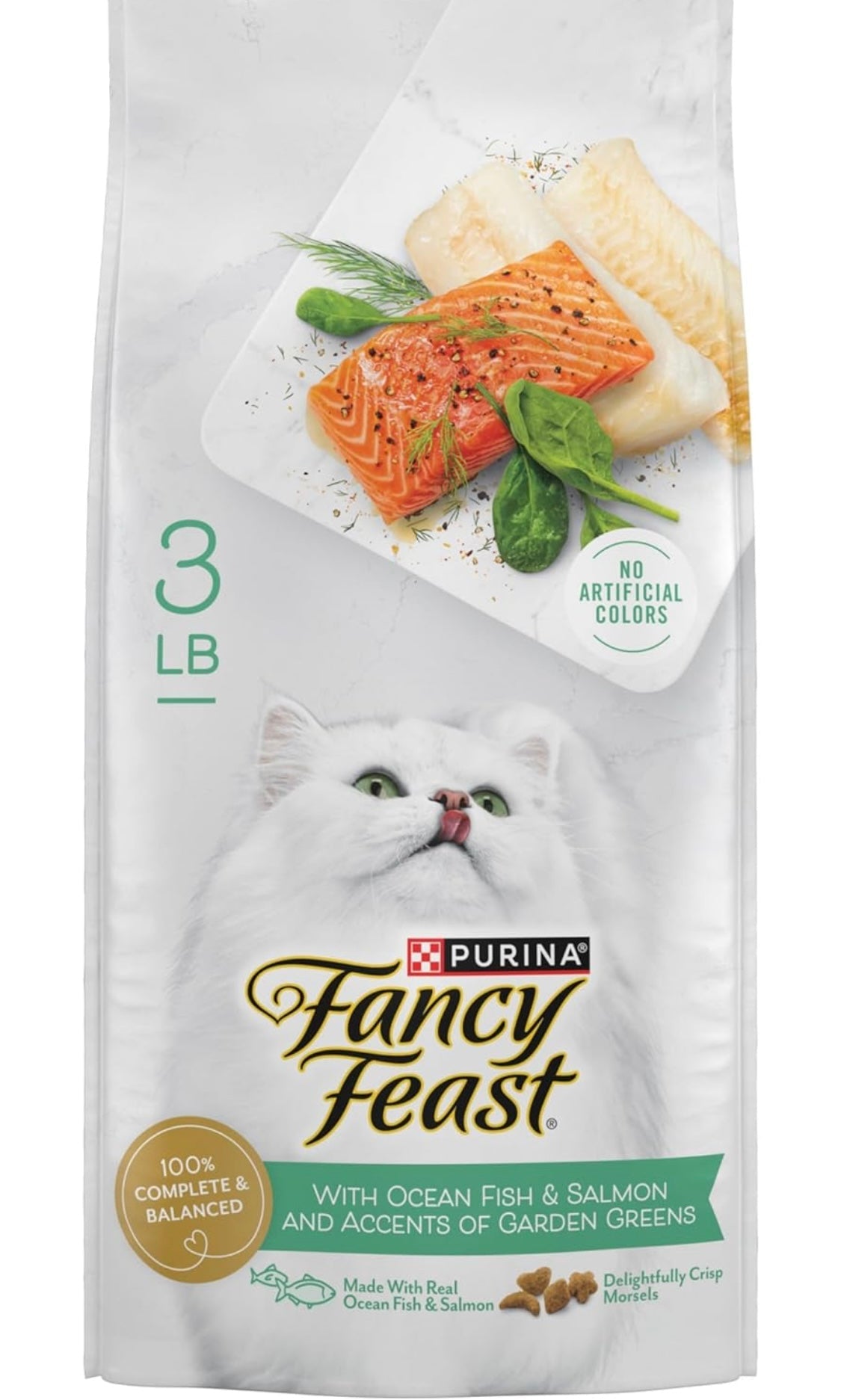 Purina Fancy Feast Dry Cat Food with Ocean Fish and Salmon - 3 lb. Bag