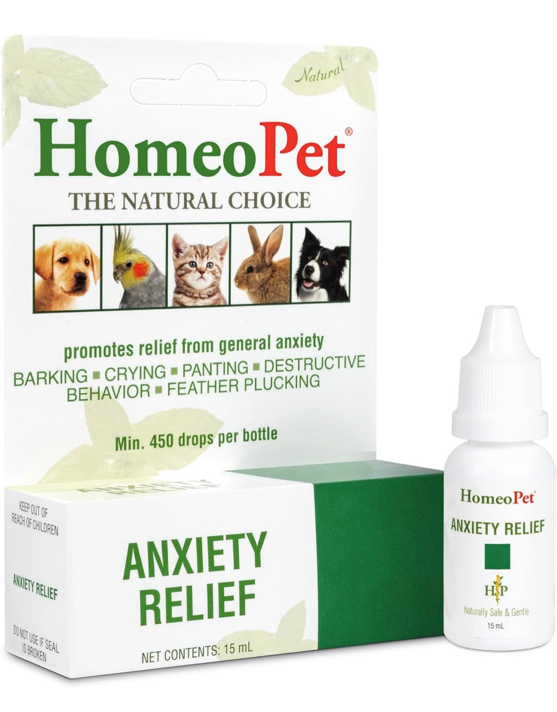 HomeoPet Anxiety Relief Medicine for Pets, Natural Anxiety Relief for Dogs and Cats, Cat and Dog Calming 15 ml