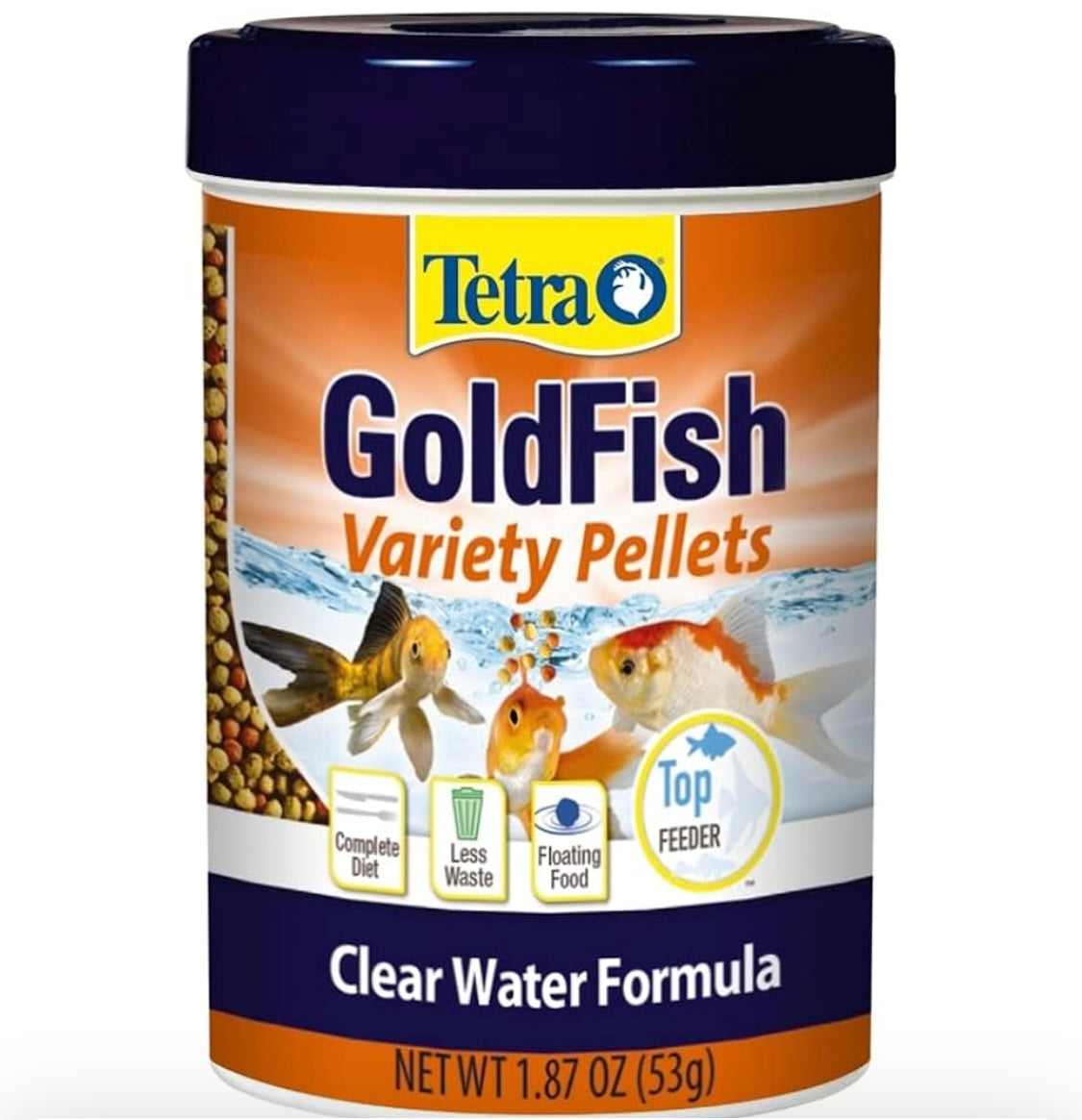 Tetra Goldfish Variety Pellets, Balanced Diet, 1.87 Ounce