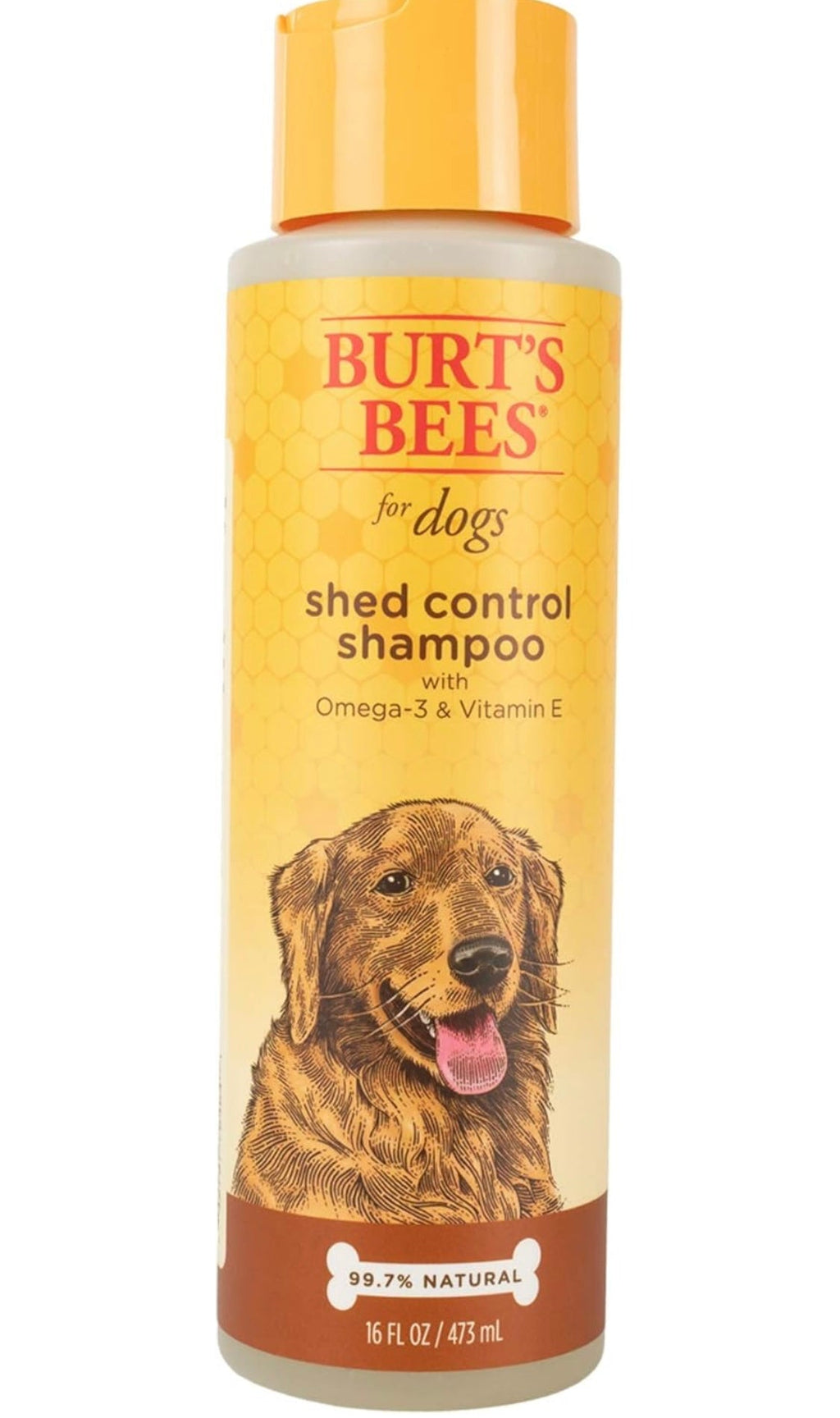 Burt's Bees for Pets Naturally Derived Shed Control Shampoo with Omega 3 and Vitamin E - Shedding Dog Shampoo Cruelty Free - Formulated without Sulfates and Parabens, pH Balanced, 16 Fl Oz