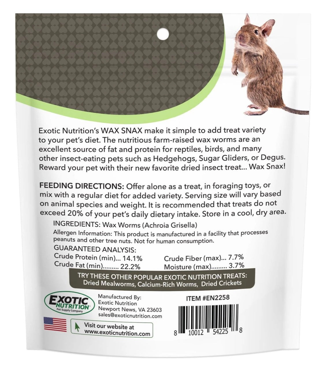 wax snax dried wax worms 1oz
