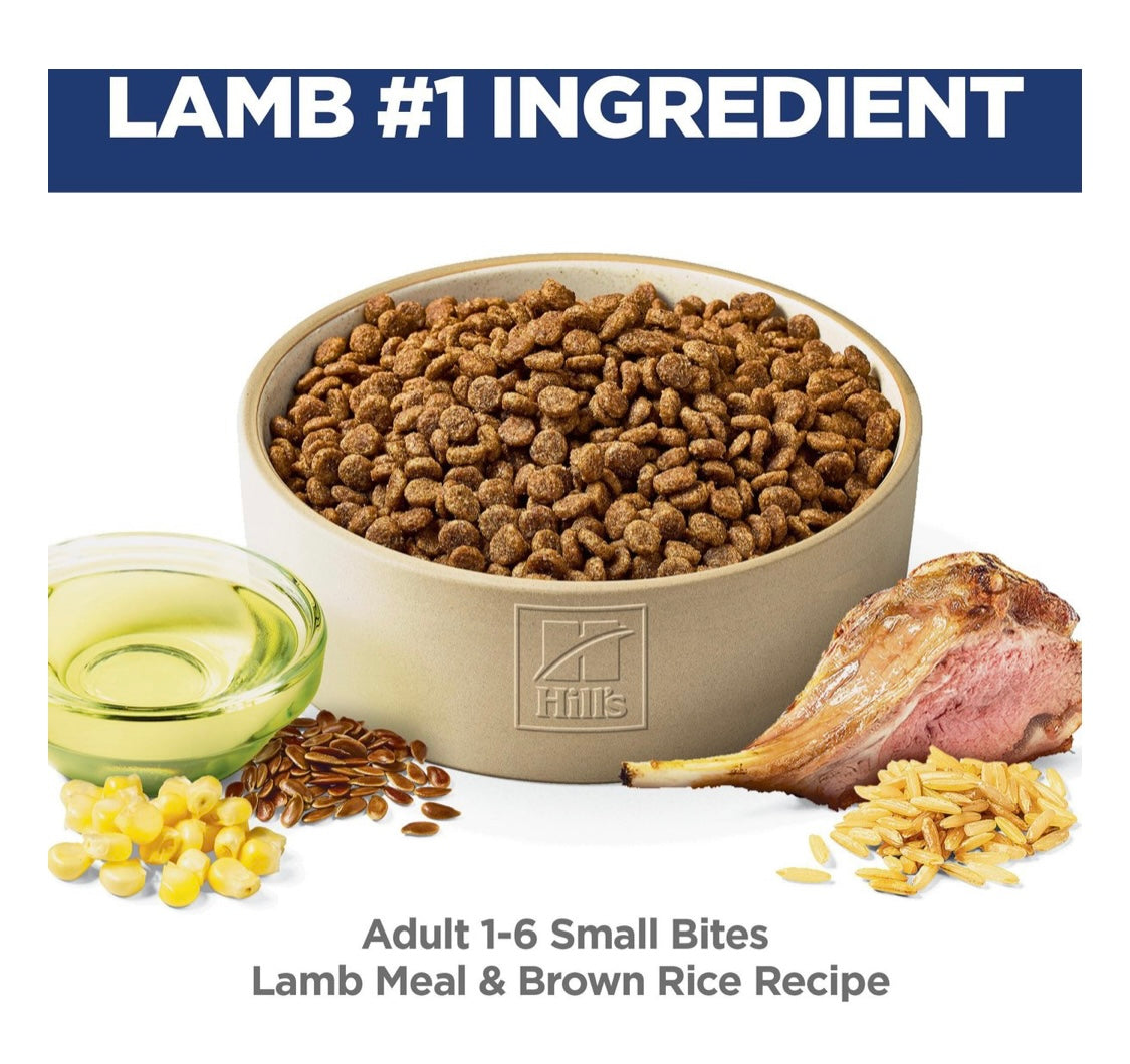 Hill's Science Diet Adult Small Bites Lamb Meal & Brown Rice Recipe Dry Dog Food, 4.5-lb bag