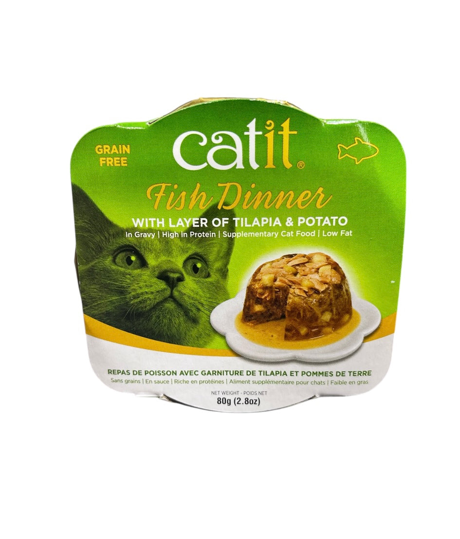 cattit grain free fish dinner with tilapia and potato 2.8 oz