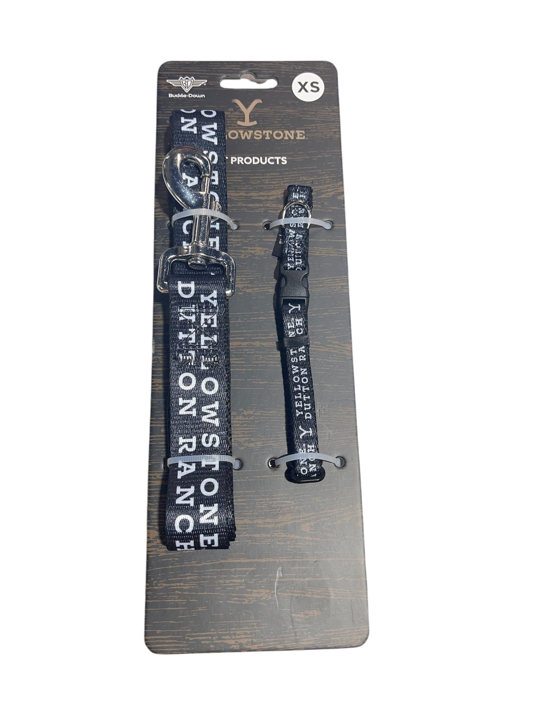 yellow stone buckle down collar and leash pack