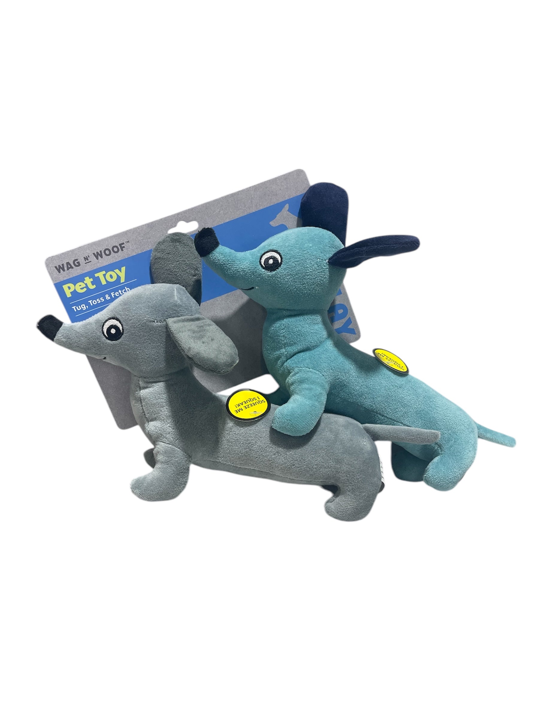 wag and woof pet toy tug toos fetch  2 pack